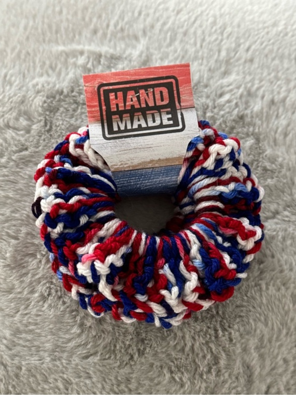 Scrunchie Set in Red, White & Blue - 3 Pack